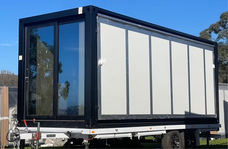Expandable container house trailer for 20ft and 30ft units